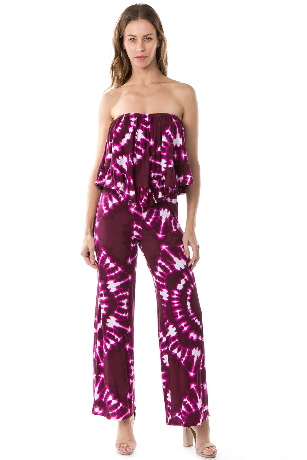 BRYNN JUMPSUITS (PURPLE TIE DYE)- VD2390