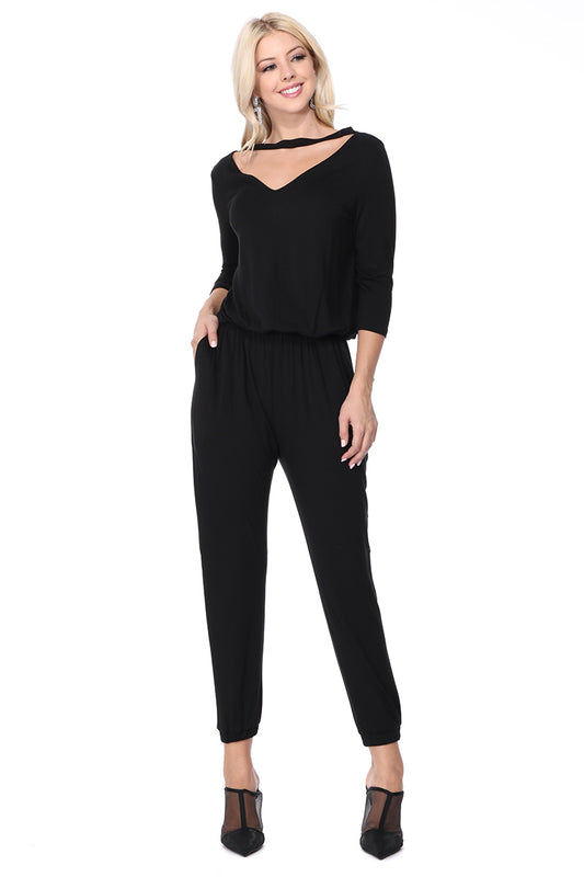 SHEENA JUMPSUIT (Black) - VD2618