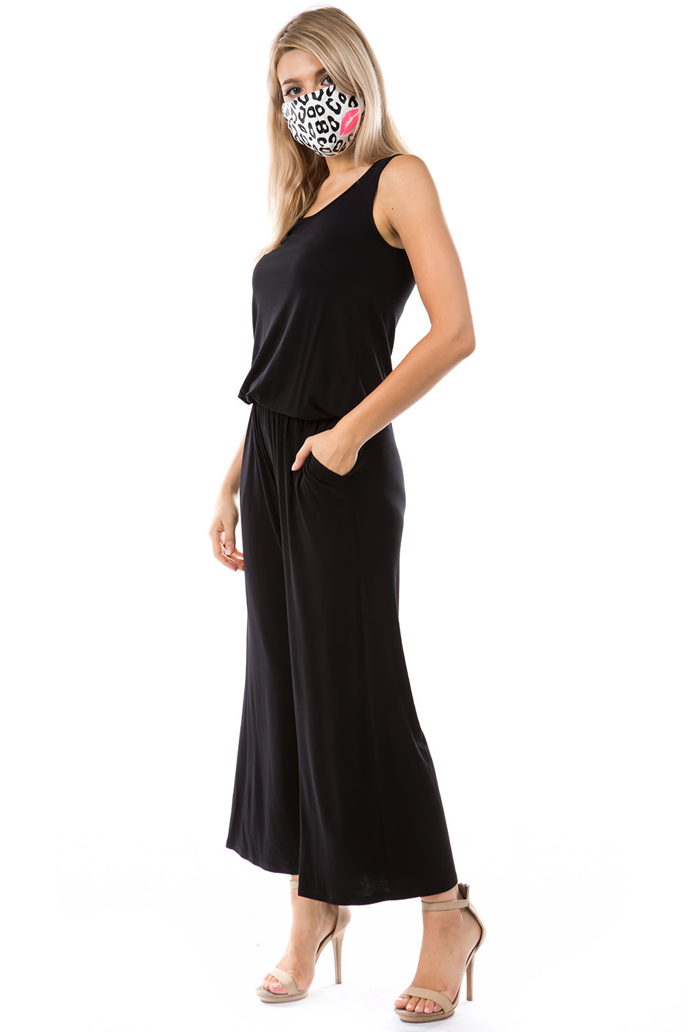 AGNES CAPRI JUMPSUITS (BLACK)- VD2764