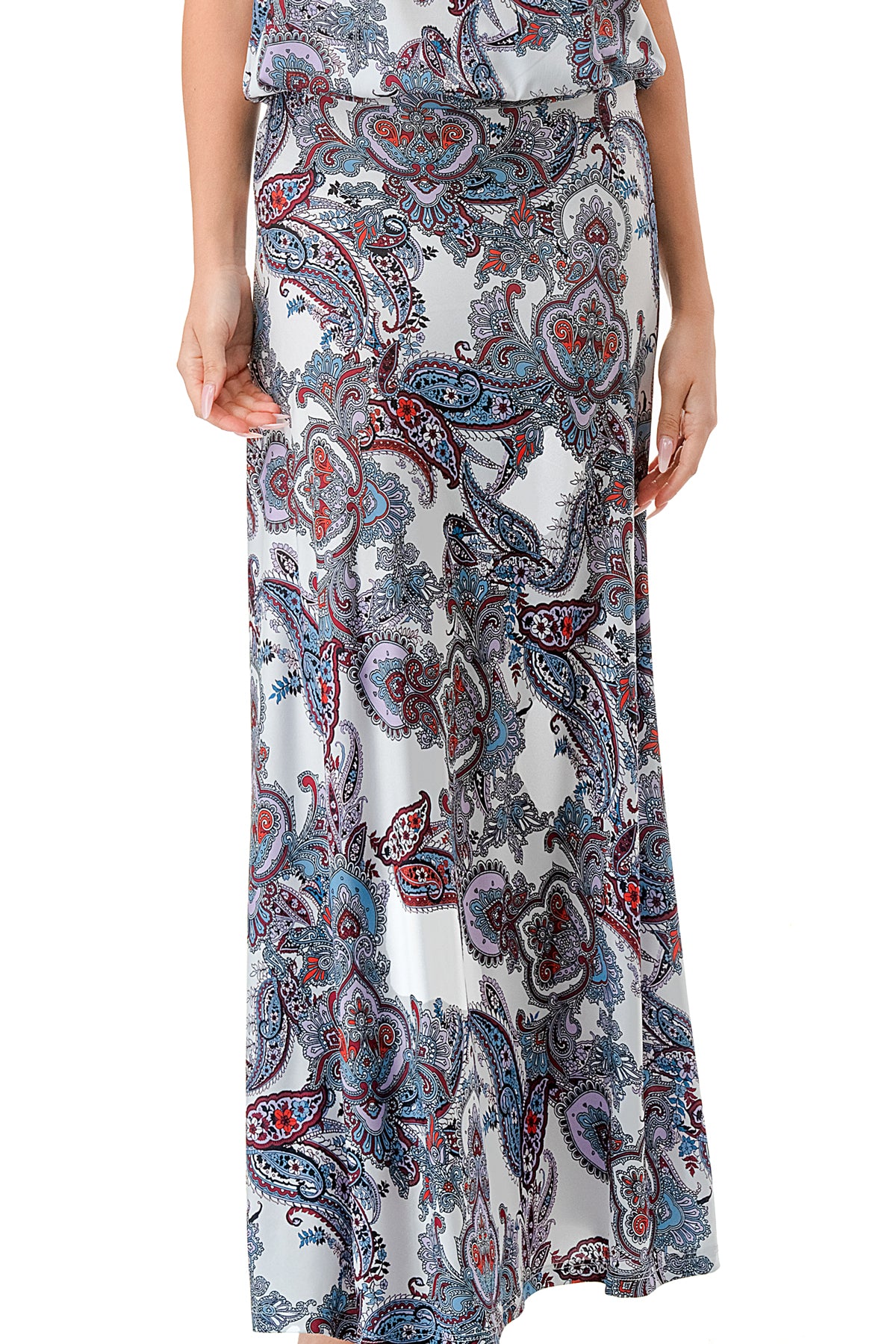 ANOUK TUBE LONG DRESS (WHITE PAISLEY)- VD3200