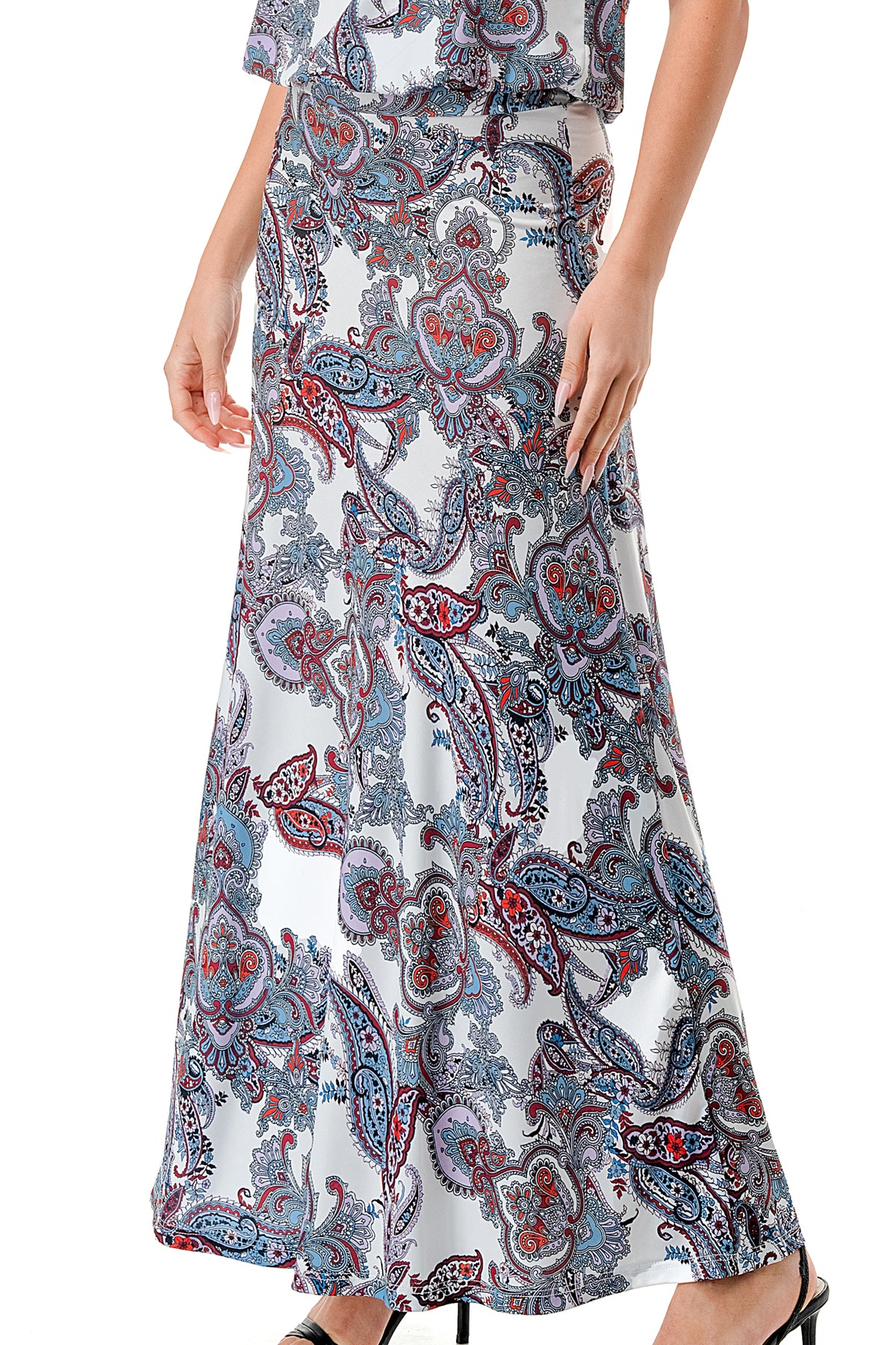 ANOUK TUBE LONG DRESS (WHITE PAISLEY)- VD3200