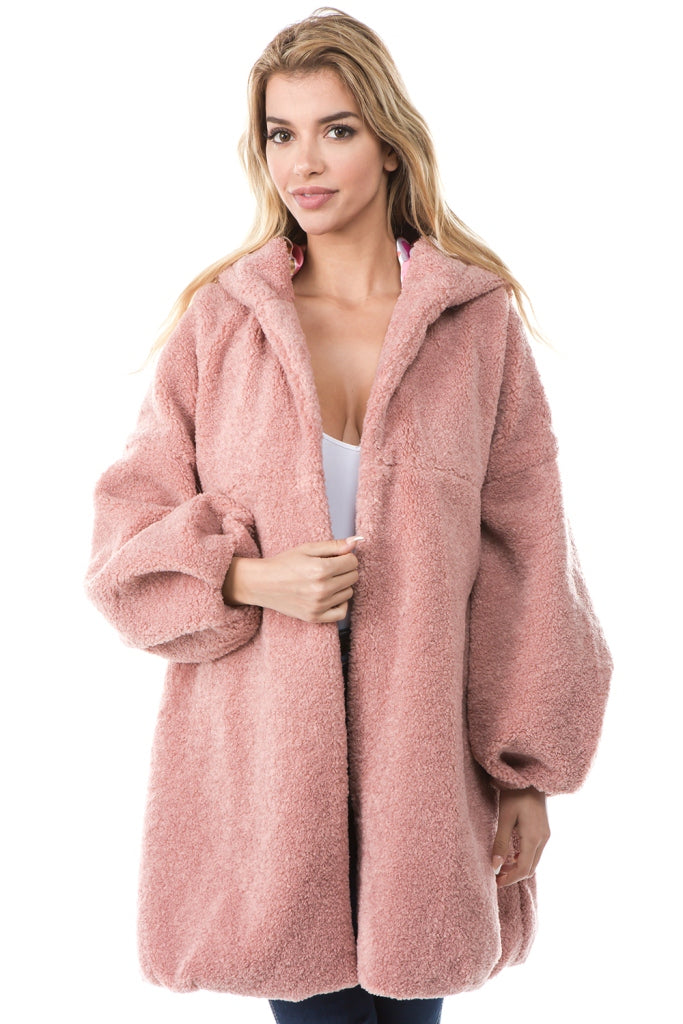 MOLLY LONG BODY COAT (Dusty Rose)-VJ2011