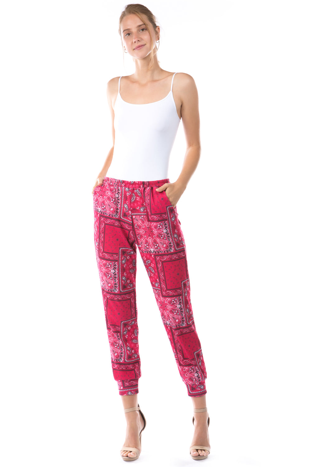 LUX JOGGER PANTS (BANDANA RED)-VP2780