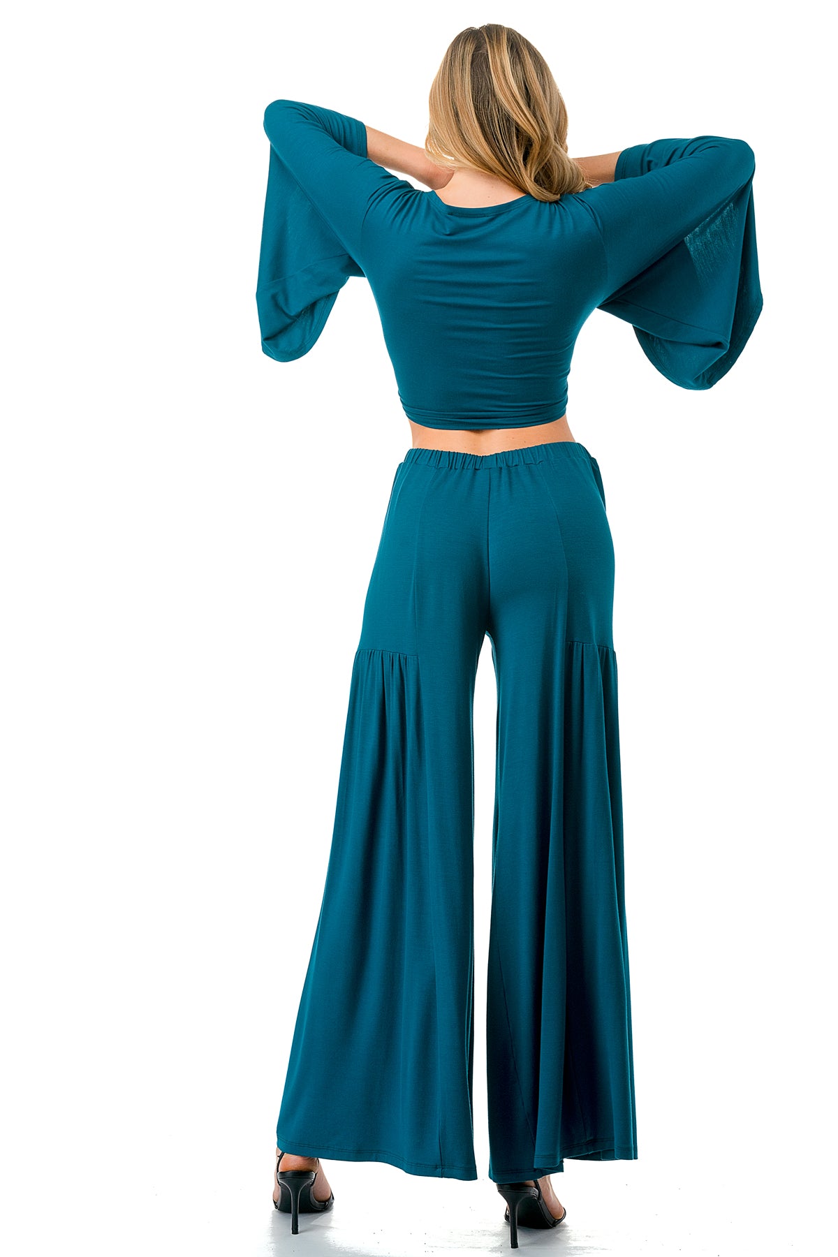 ANOUK WIDE BOTTOM PANTS (TEAL)- VP3214