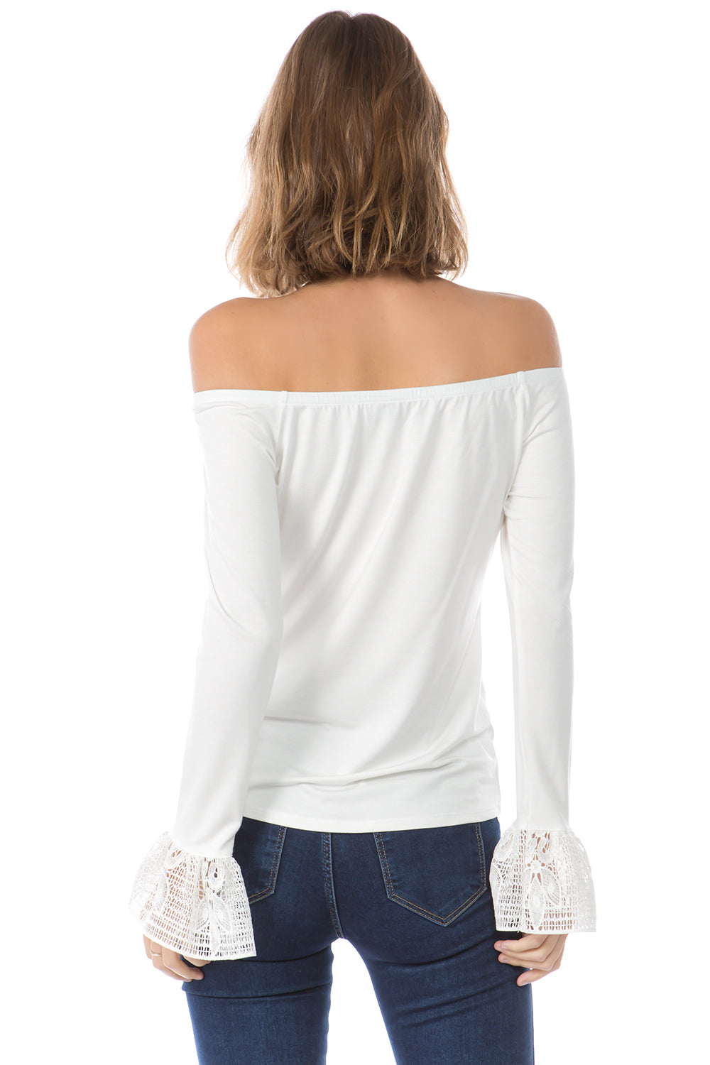 CORA OFF SHOULDER TOP (Ivory)- VT2263S