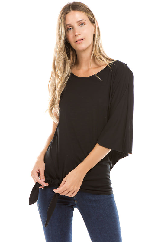 PHOEBE ASYMMETRICAL TOP (Black) - VT2346