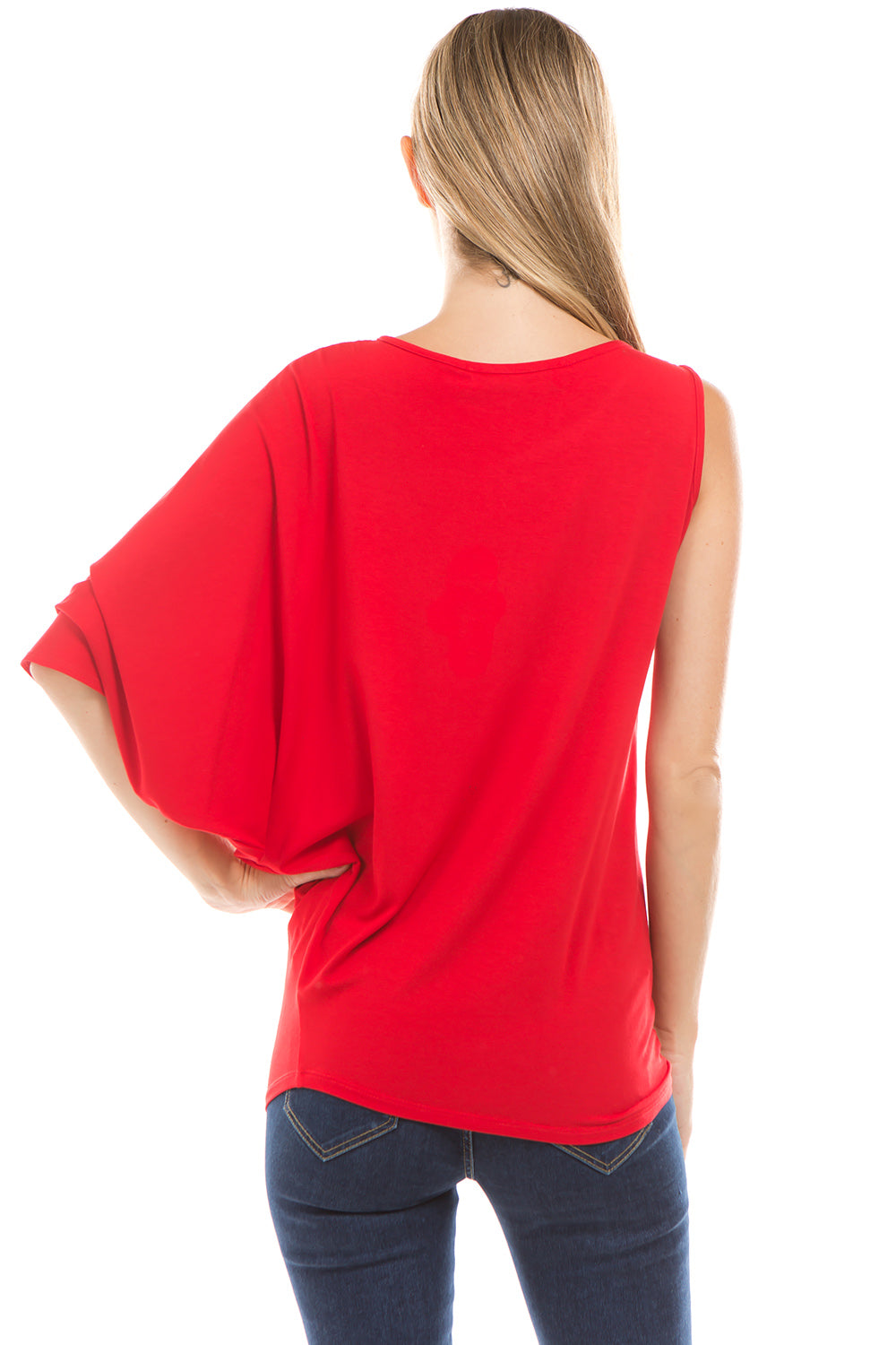 PHOEBE ASYMMETRICAL TOP (RED) - VT2346