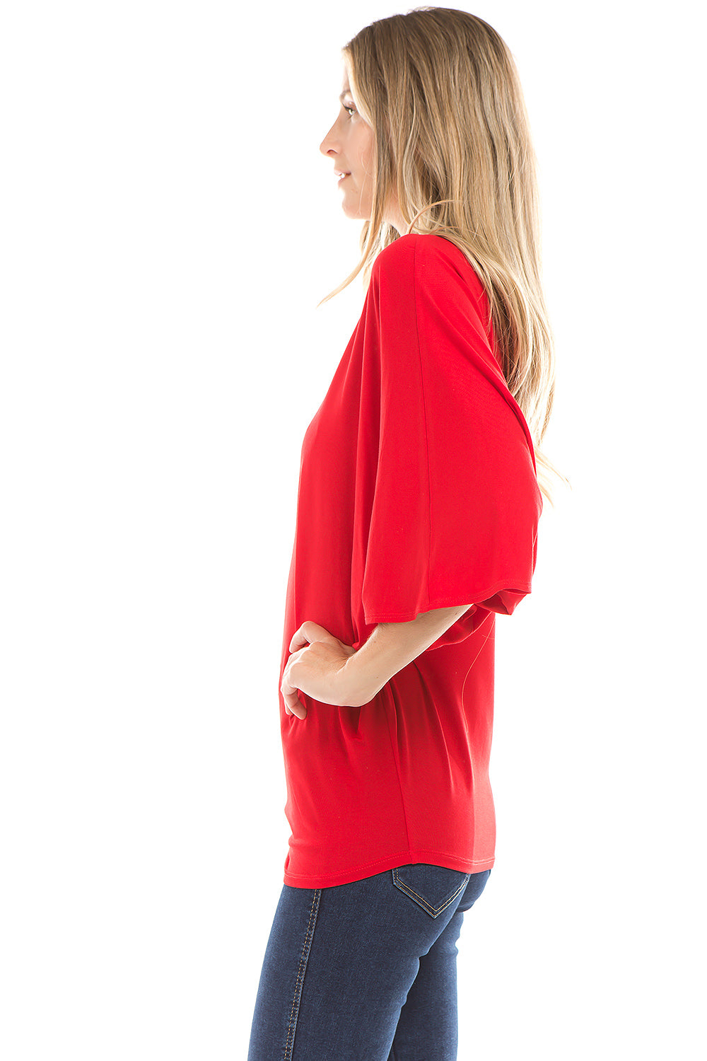 PHOEBE ASYMMETRICAL TOP (RED) - VT2346