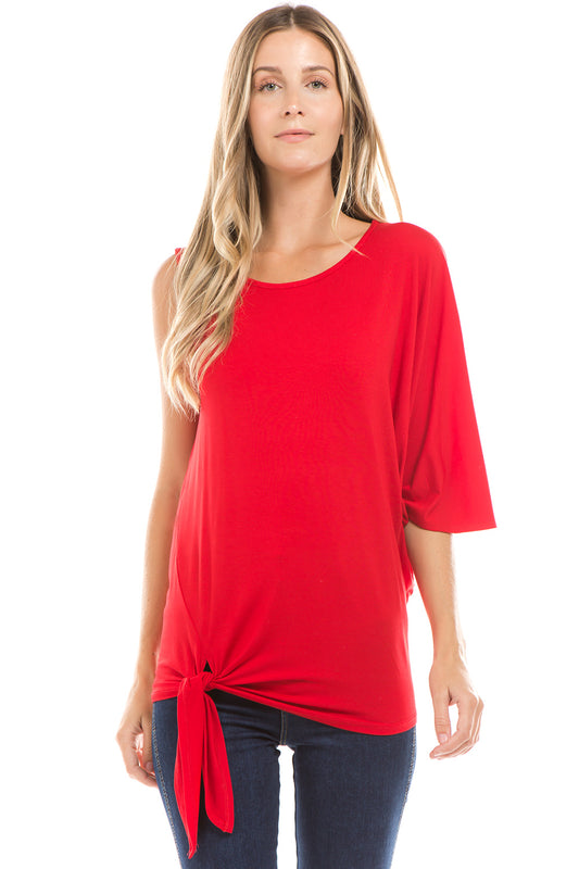 PHOEBE ASYMMETRICAL TOP (RED) - VT2346