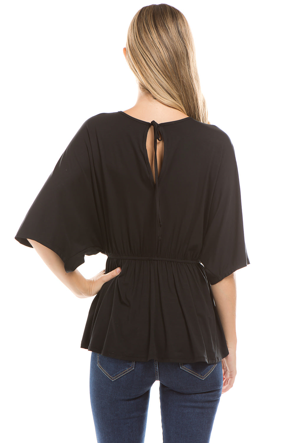 HERMIONE KIMONO TOP (Black) - VT2352