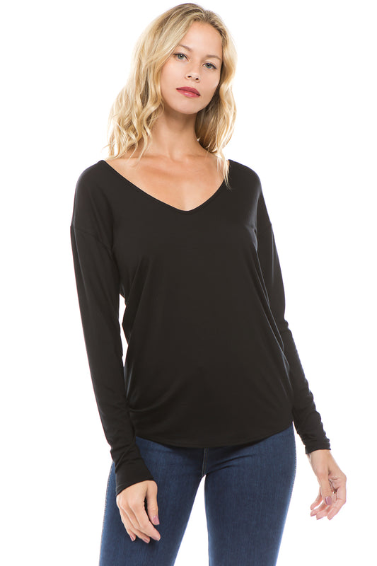 BEYONCE KNOTS TOP (BLACK)-VT2412