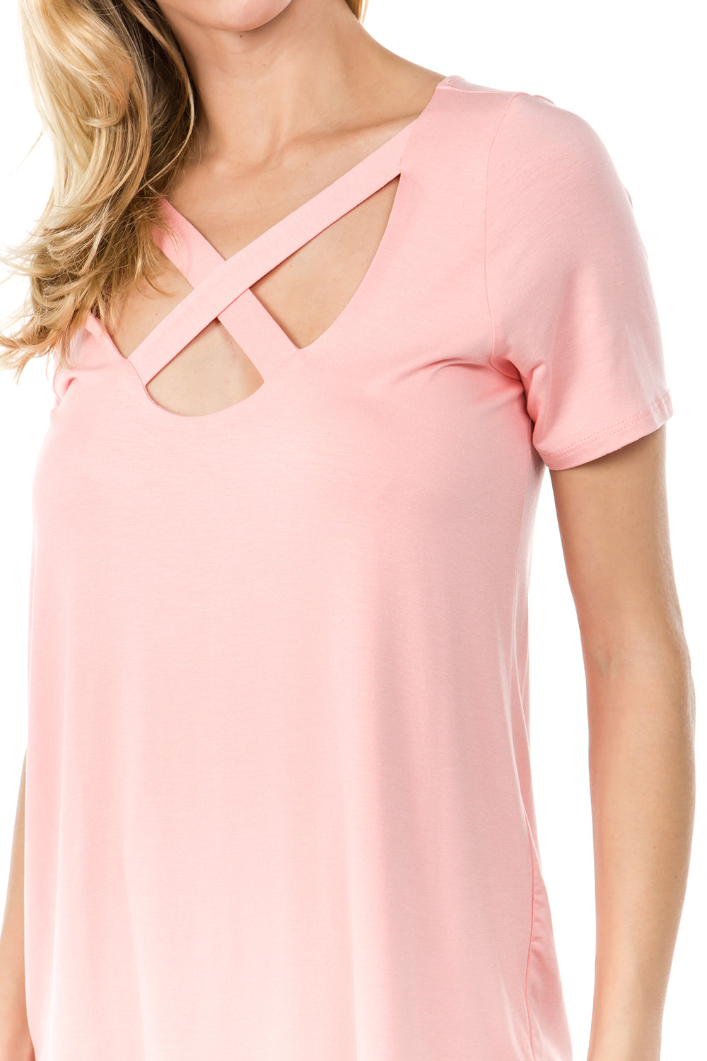 OTTILIE CROSS FRONT TOP (CORAL)- VT2469