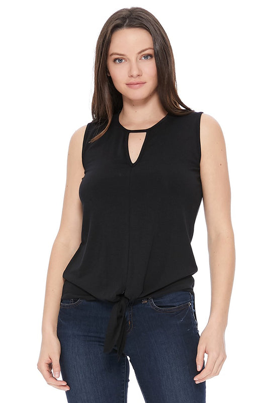 SOLID NINA FR TIE CAMI (BLACK)- VT2511