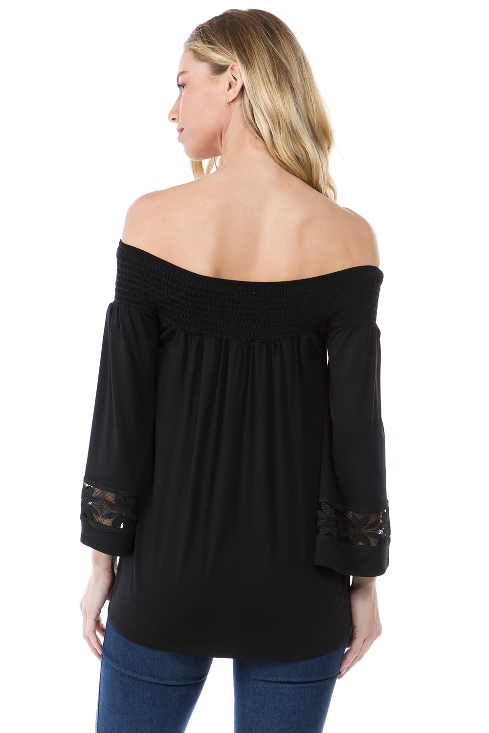 FAYE OFF SHOULDER TOP (BLACK)- VT2534