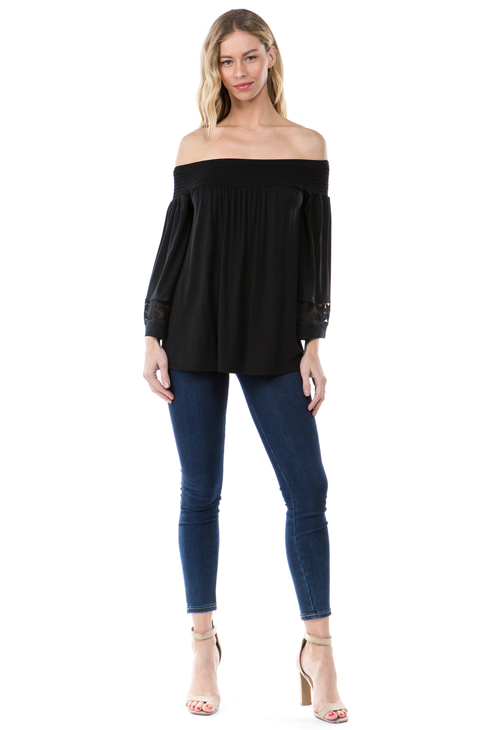 FAYE OFF SHOULDER TOP (BLACK)- VT2534