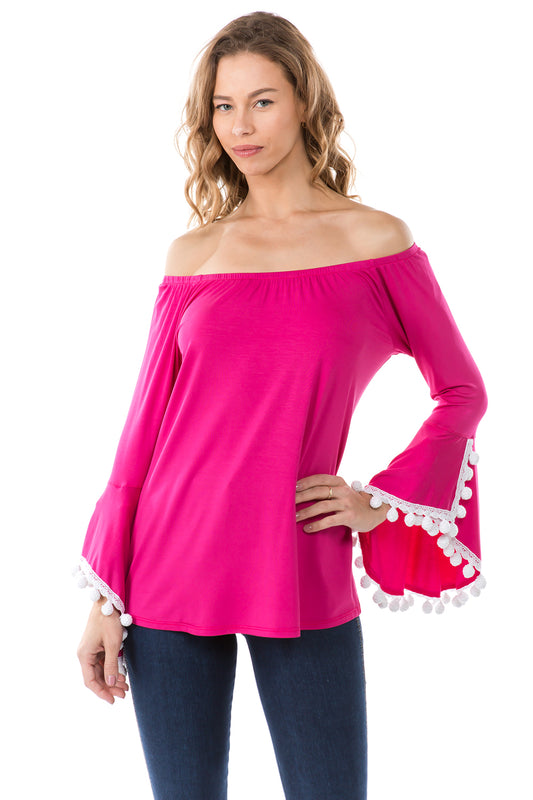 AGNES TOP (FUSCHIA)-VT2567