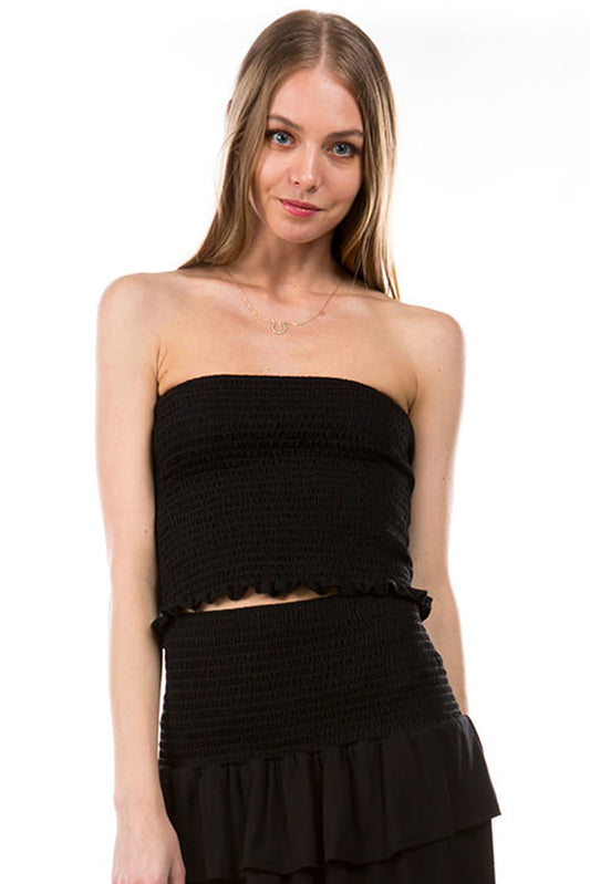 MILA TUBE TOP (BLACK)- VT2901