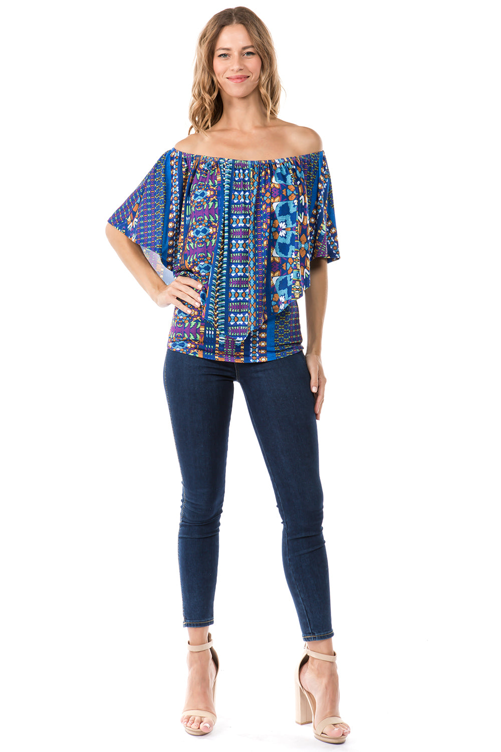 LUCCA CONVERTIBLE TOP (NAVY MULTI)- VT7463-LUCCA